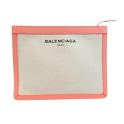 Pre-owned Canvas clutches Balenciaga Vintage , Beige , Dames
