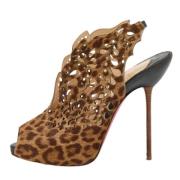 Pre-owned Laarzen Christian Louboutin Pre-owned , Brown , Dames