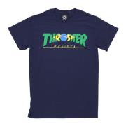 T-Shirts Thrasher , Blue , Heren
