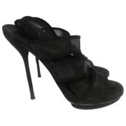 Pre-owned Suede sandals Gucci Vintage , Black , Dames