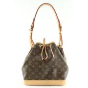 Bruine Stoffen Schoudertassen Louis Vuitton Vintage , Brown , Dames