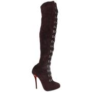 Pre-owned Laarzen Christian Louboutin Pre-owned , Red , Dames