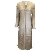 Pre-owned Fabric outerwear Chanel Vintage , Beige , Dames