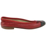 Vintage Leren Ballerina`s - Tweedehands Platte Schoenen Chanel Vintage...