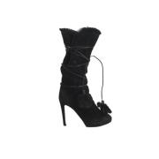 Pre-owned Suede boots Sergio Rossi Pre-owned , Black , Dames