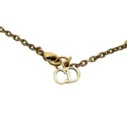 Pre-owned Metal necklaces Dior Vintage , Yellow , Dames