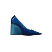 Pre-owned Plastic heels Amina Muaddi Pre-owned , Blue , Dames