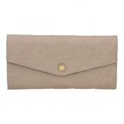 Pre-owned Leather wallets Louis Vuitton Vintage , Beige , Dames