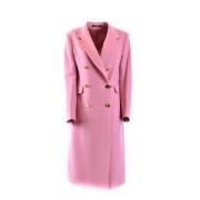 Elegant Double-Breasted Coat Tagliatore , Pink , Dames
