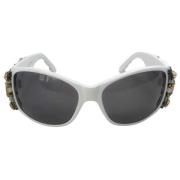 Pre-owned Plastic sunglasses Chanel Vintage , White , Dames