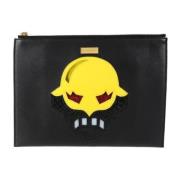 Pre-owned Coated canvas clutches Stella McCartney Pre-owned , Black , ...