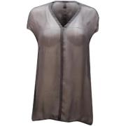 Pre-owned Silk tops Rick Owens Pre-owned , Gray , Dames