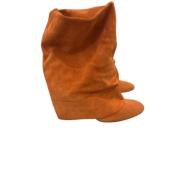 Pre-owned Fabric boots Casadei Pre-owned , Orange , Dames