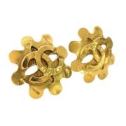 Tweedehands Gouden Metalen Oorbellen Chanel Vintage , Yellow , Dames