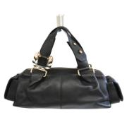 Pre-owned Leather handbags Bvlgari Vintage , Black , Dames