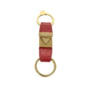 Pre-owned Leather key-holders Louis Vuitton Vintage , Red , Dames