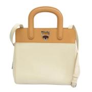 Pre-owned Leather handbags Cartier Vintage , Beige , Dames