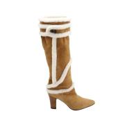Pre-owned Suede boots Manolo Blahnik Pre-owned , Brown , Dames