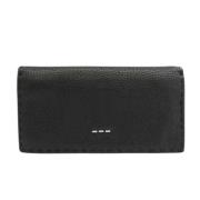 Pre-owned Leather wallets Fendi Vintage , Black , Dames