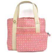 Pre-owned Canvas shoulder-bags Bvlgari Vintage , Pink , Dames