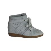 Pre-owned Suede sneakers Isabel Marant Pre-owned , Blue , Dames