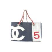 Multicolor Stoffen Tote Tas Chanel Vintage , Multicolor , Dames