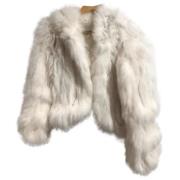 Pre-owned Fur outerwear Armani Pre-owned , White , Dames