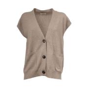 Gebreid Cardigan met Knopen Le Tricot Perugia , Brown , Dames