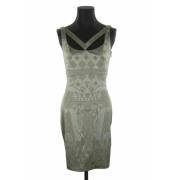 Pre-owned Polyester dresses Versace Pre-owned , Gray , Dames