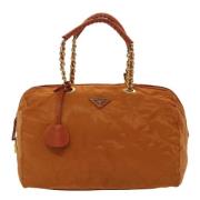 Pre-owned Fabric travel-bags Prada Vintage , Orange , Dames