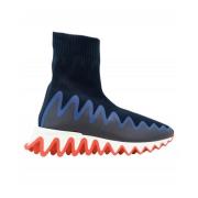Sharky Sock Sneakers Christian Louboutin , Blue , Dames
