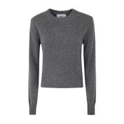 Canvas Heather Tonal Sweater Ami Paris , Gray , Dames