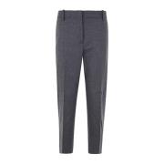 Smal gesneden grijze geplooide broek Marni , Gray , Dames