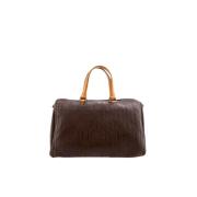 Pre-owned Leather handbags Carolina Herrera Pre-owned , Brown , Dames