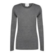 Zachte Wollen Blend Lange Mouw Blouse My Essential Wardrobe , Gray , D...