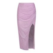 Elegante Paarse Crystal Versierde Midi Rok Self Portrait , Purple , Da...