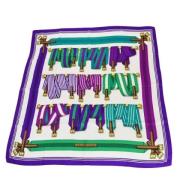 Pre-owned Silk scarves Hermès Vintage , Purple , Dames