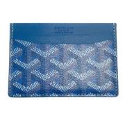 Pre-owned Leather wallets Goyard Vintage , Blue , Dames