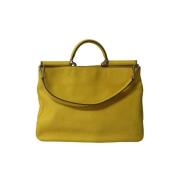 Pre-owned Leather handbags Dolce & Gabbana Pre-owned , Yellow , Dames