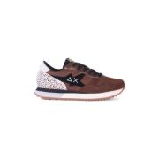 Stargirl Animal Leren en Stoffen Sneakers Sun68 , Brown , Dames