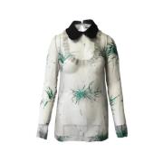 Pre-owned Silk tops Miu Miu Pre-owned , White , Dames