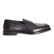 Leren Penny Loafers voor Heren Doucal's , Black , Heren