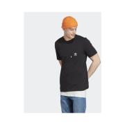 T-Shirt en Polo Adidas , Black , Heren