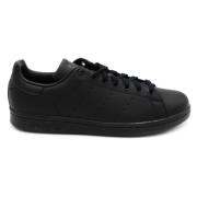 Zwarte Leren Sneakers Adidas , Black , Unisex