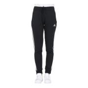 Essentials 3-Stripes Fleece Zwarte Sportbroek voor Dames Adidas , Blac...