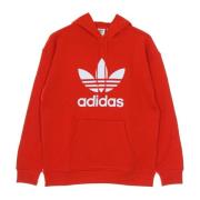 Rode lichtgewicht hoodie met Trefoil design Adidas , Red , Dames
