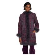 Hendris geborduurde jas Antik Batik , Purple , Dames