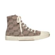 Monogram Logo Hi-Top Sneakers Balenciaga , Brown , Heren