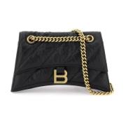 Crush Small Schoudertas Balenciaga , Black , Dames