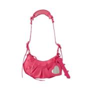 Leather crossbody-bags Balenciaga , Pink , Dames